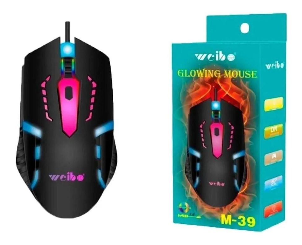 Mouse Gamer Usb Optico Alambrico Retro Iluminado  Diseno 2 Diseno 1