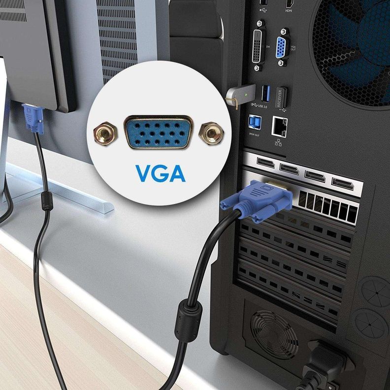 Cable Vga De 5mts Para Monitor, Tv, Proyector Video Rgb Db15-6