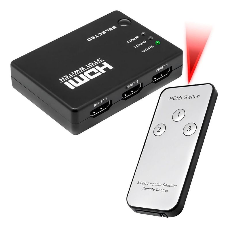 Switch Hdmi Full Hd 1080p Hub Multiplicador Puertos Control-0