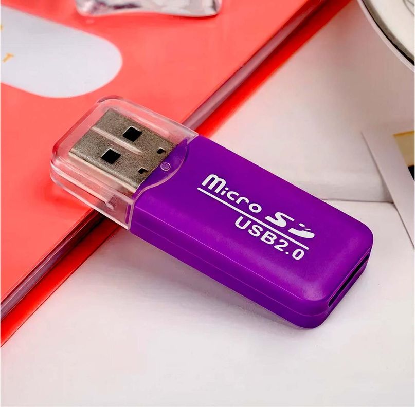 Lector Adaptador Usb De Tarjetas Micro Sd De Colores-1