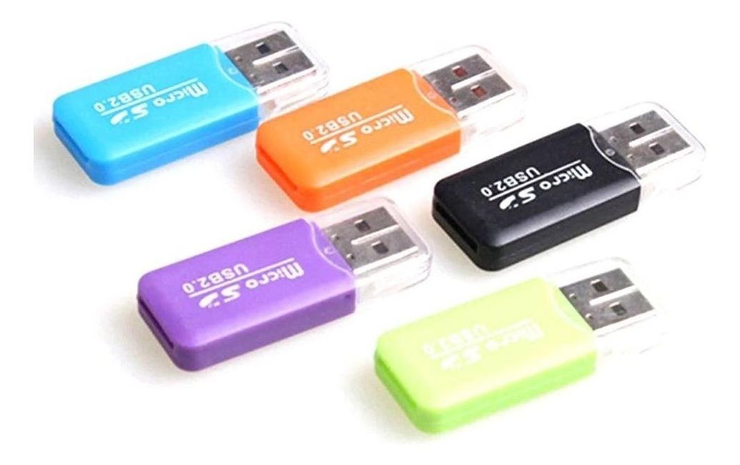 Lector Adaptador Usb De Tarjetas Micro Sd De Colores-2