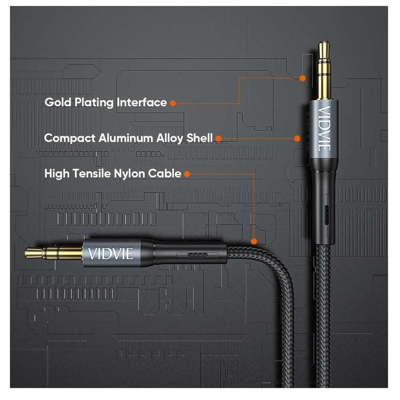 Cable De Audio Auxiliar Plug Jack 3.5mm 1x1-2