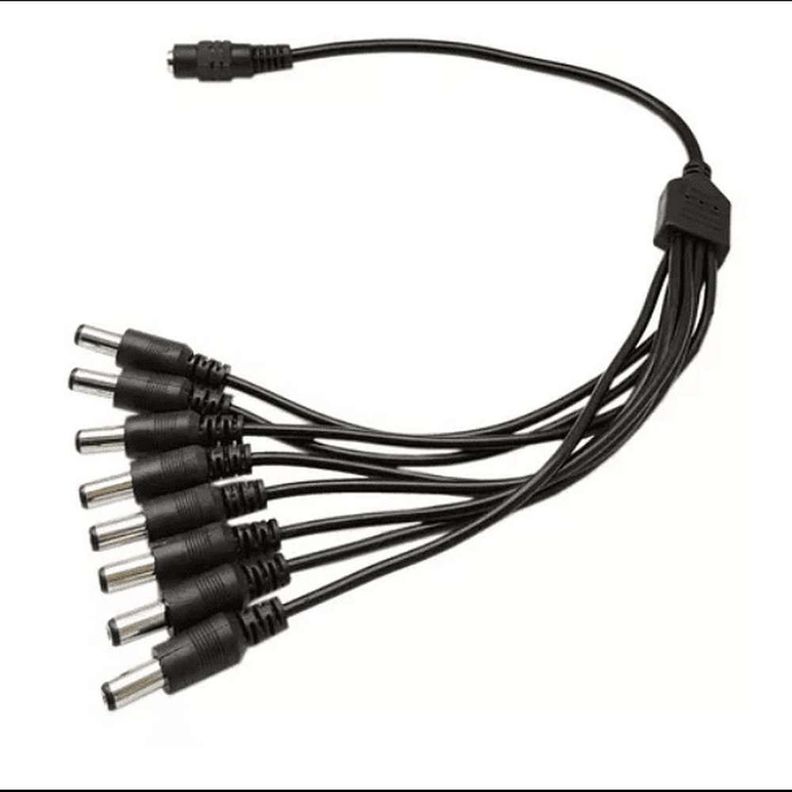Cable Poder Splitter Camara Seguridad 8 Salidas Jack 5.5*2.5-0