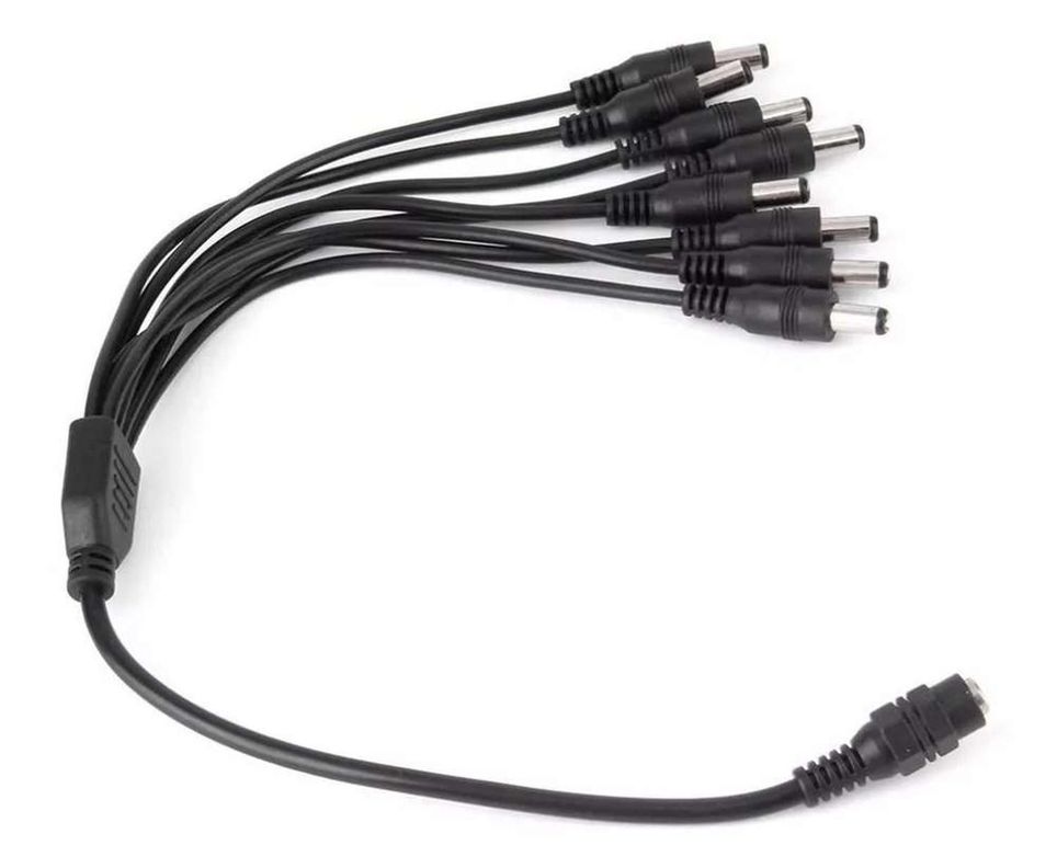 Cable Poder Splitter Camara Seguridad 8 Salidas Jack 5.5*2.5-2