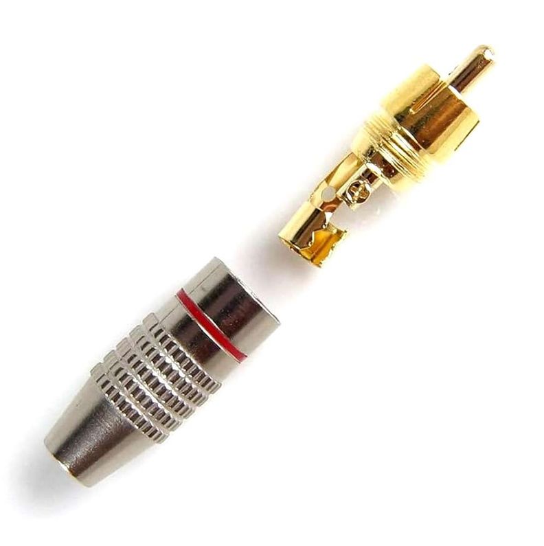 Adaptador Conector De Audio Rca Plug Av Metal Sin Soldadura-3