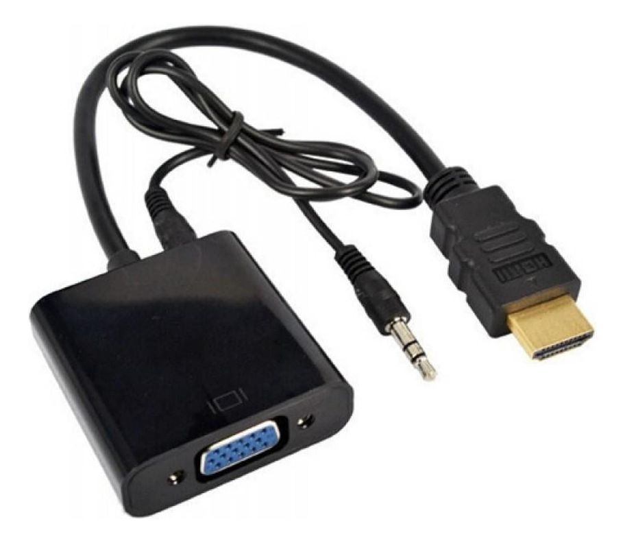 Conversor De Hdmi A Vga Con Audio Cable Adaptador Full Hd-0