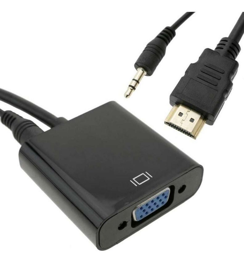 Conversor De Hdmi A Vga Con Audio Cable Adaptador Full Hd-1