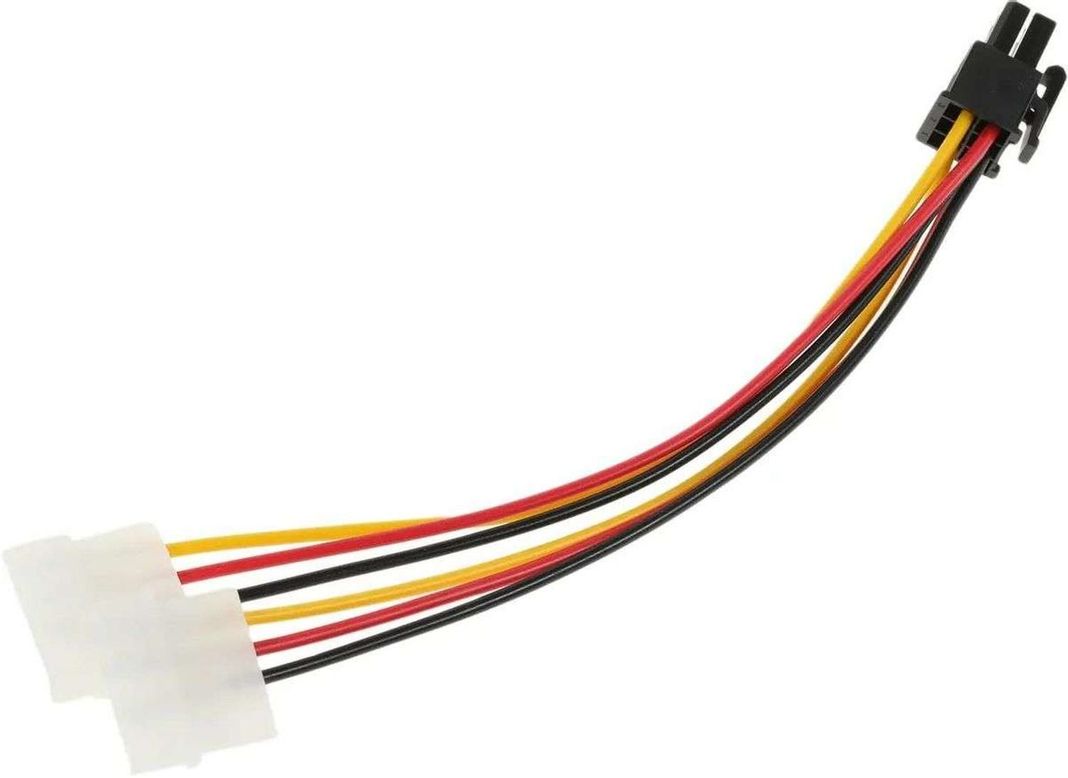 Adaptador Poder 6 Pin a 2 Molex Tarjeta Video Corriente PCI IDE-1