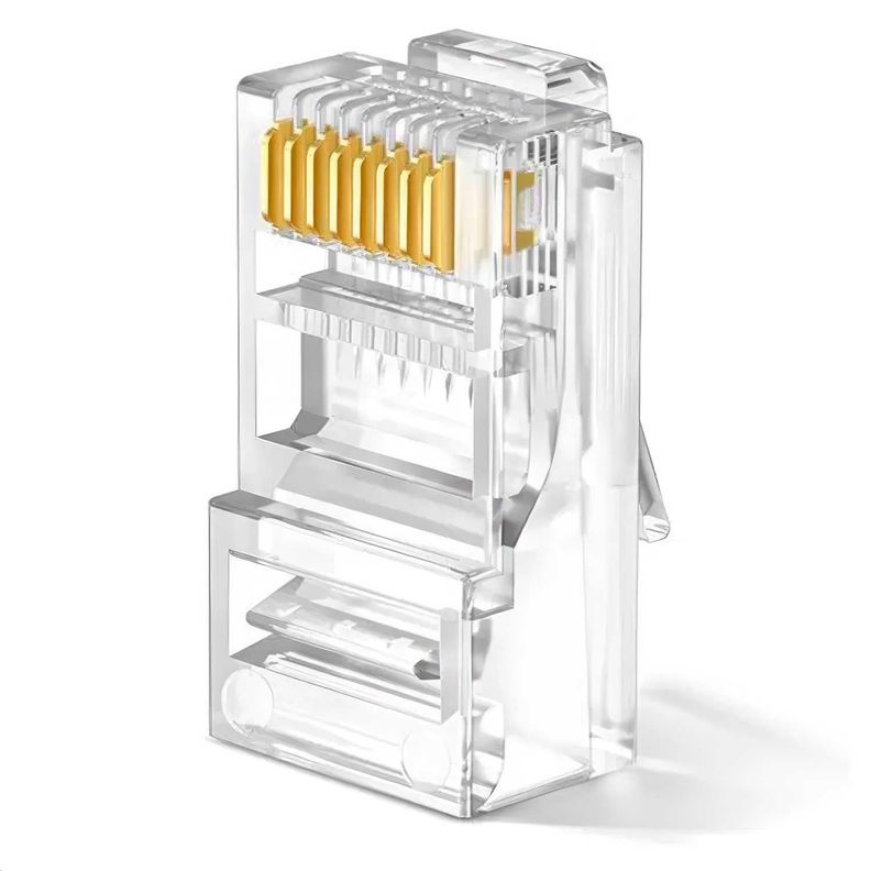 100x Conector Rj45 Cat5 Cable Utp Conector Red Internet Lan-2
