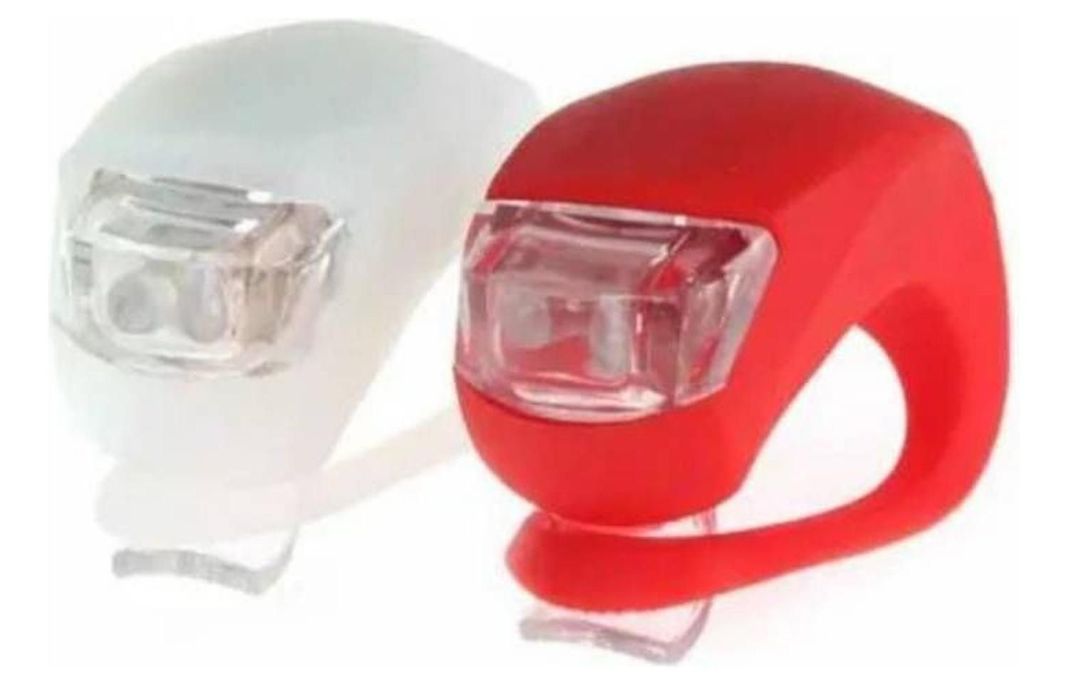 Pack Luces Led Bicicleta De Silicona Luz Delantera Y Trasera-0