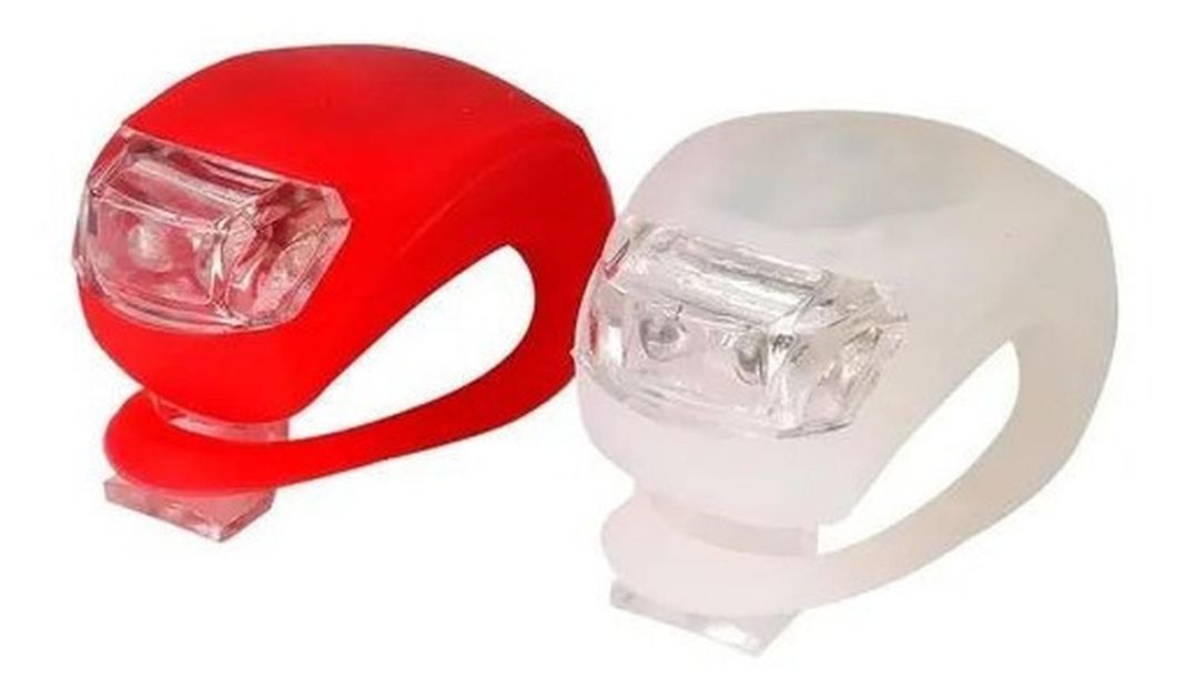 Pack Luces Led Bicicleta De Silicona Luz Delantera Y Trasera-1