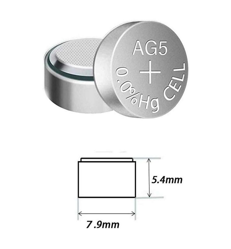 10x Pila Batería De Boton Reloj Calculadora AG5 LR754 LR48 393A-4