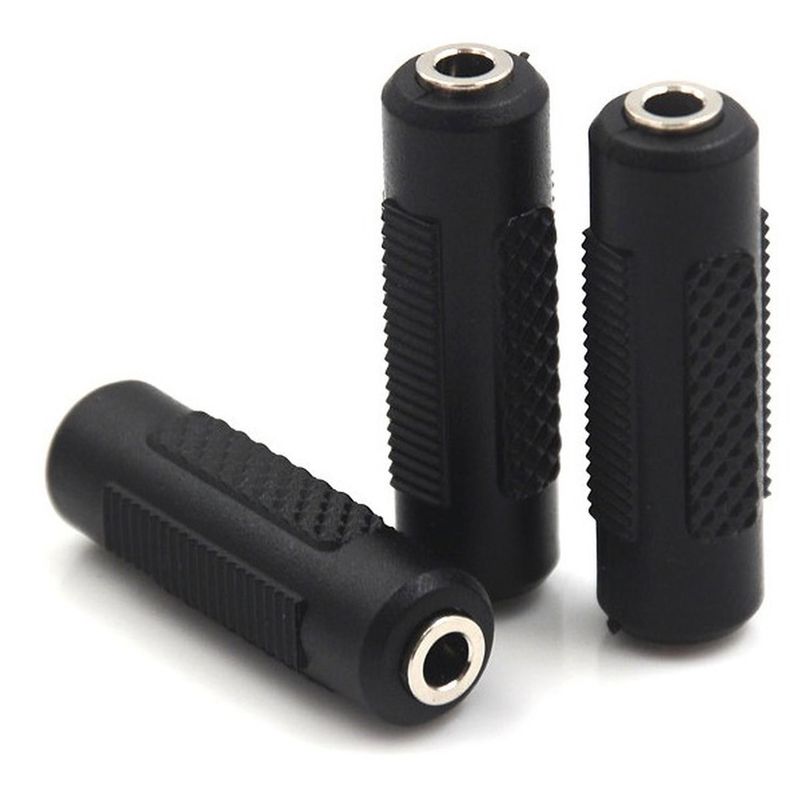 Adaptador Copla Plug 3.5mm Hembra Hembra Cambiador De Genero-1