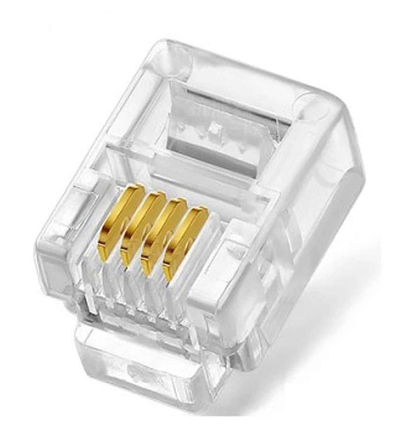 Pack RJ11 Conector Cable Telefono Conexion Terminal Repuesto Surtido