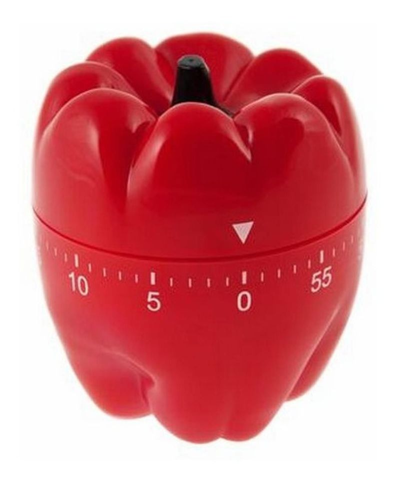 Timer Pimenton Morron Cocina Reloj Temporizador Cuerda-0