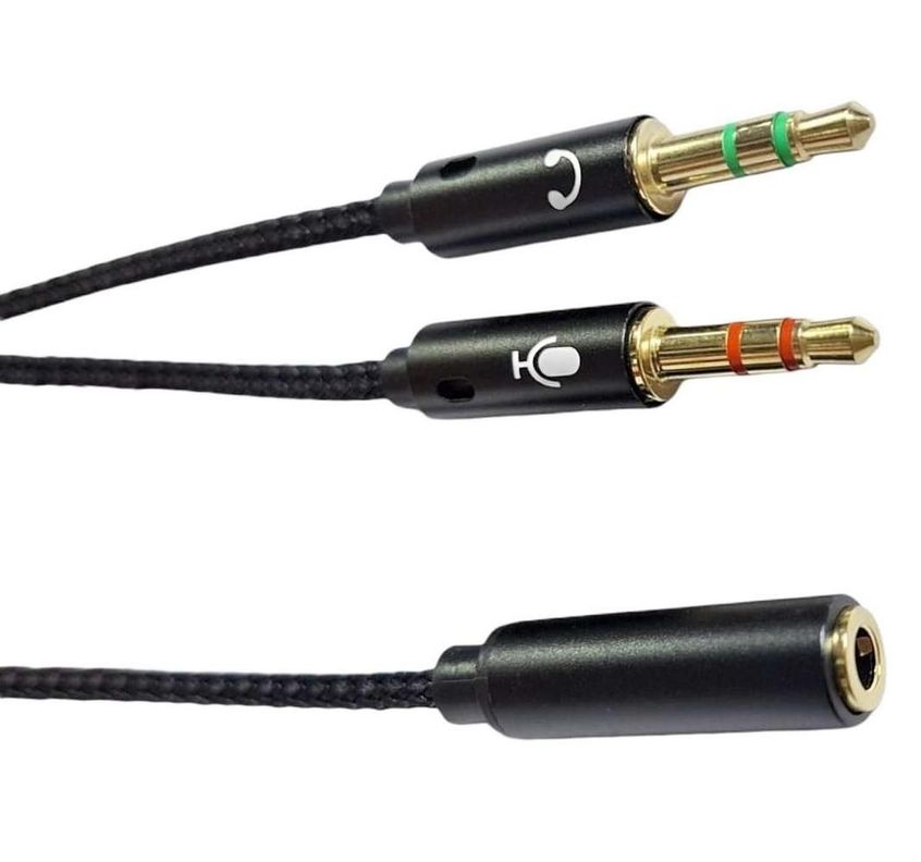 Cable Adaptador Audio Y Microfono A Jack 3.5 Mm Hembra-0