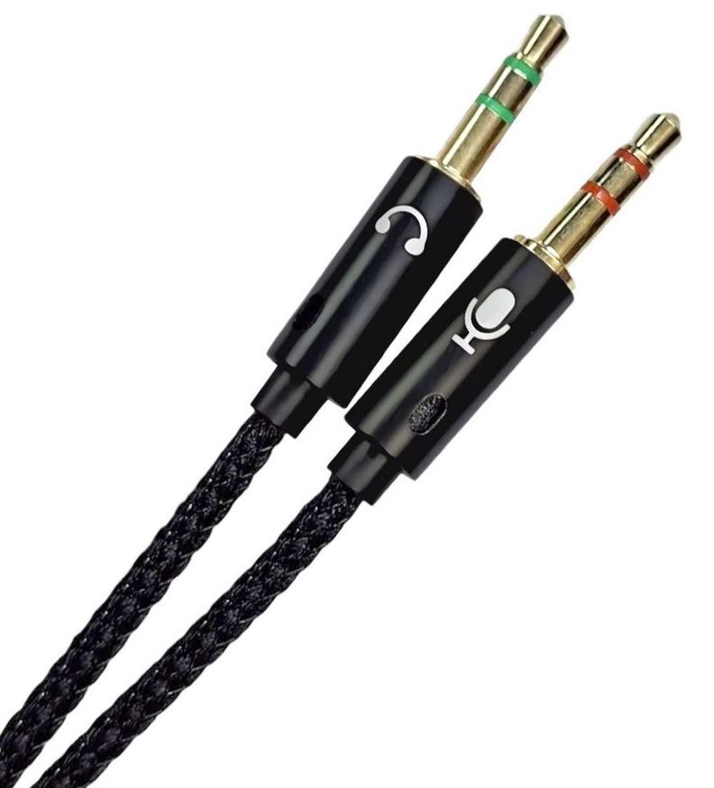 Cable Adaptador Audio Y Microfono A Jack 3.5 Mm Hembra-1