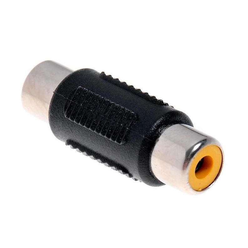Adaptador Copla Alargador Conector RCA hembra a RCA hembra Audio Video-0