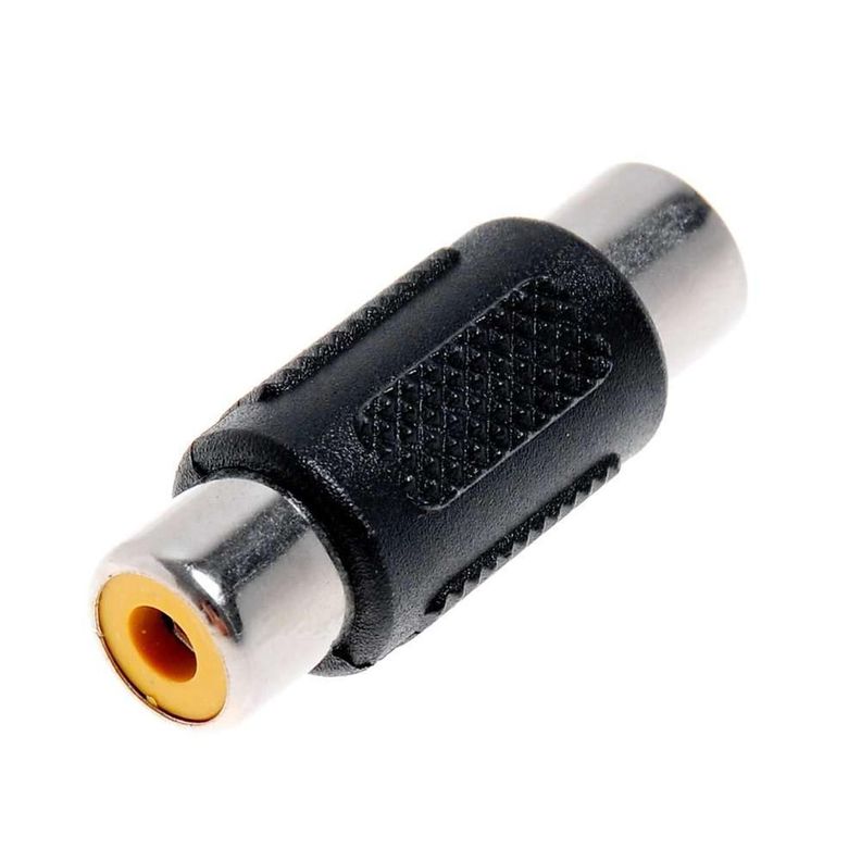 Adaptador Copla Alargador Conector RCA hembra a RCA hembra Audio Video-1