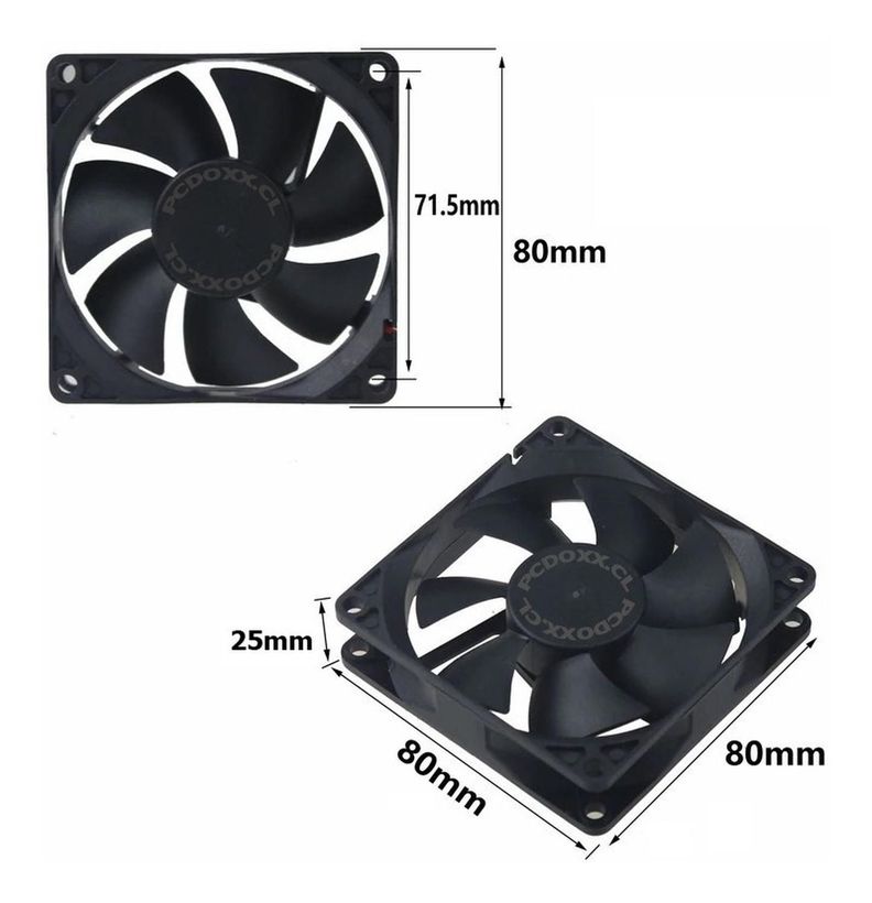 Ventilador 80mm (8 Cm) Para Gabinete / Fuente De Poder-1