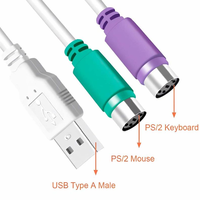 Cable Adaptador Usb Ps2 Para Teclado Mouse Windows,mac,linux-2