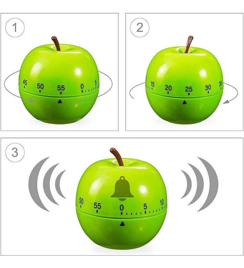Timer Forma De Ciruela Cocina Reloj Temporizador A Cuerda-5
