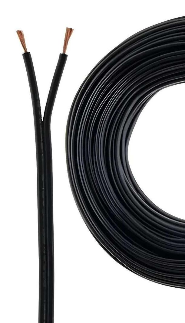 Cable Parlante 5 Metros Paralelo Audio Radio Amplificador Negro