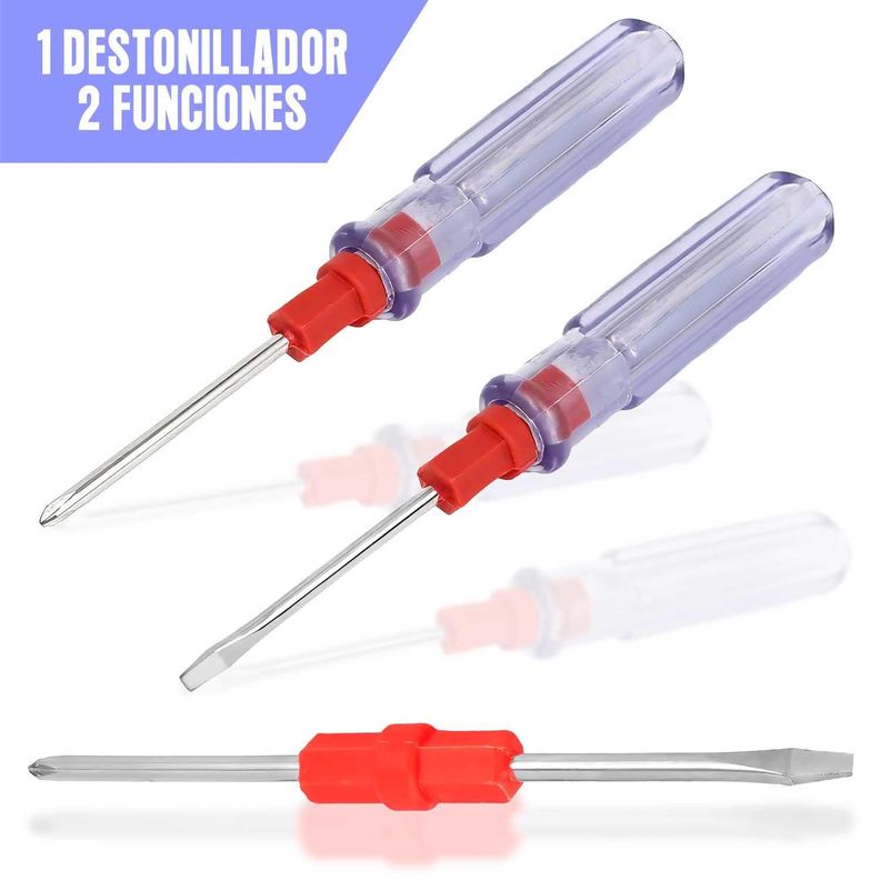 Destornillador Herramienta 2 En 1 Magnetico Paleta Cruz Atornillador-1