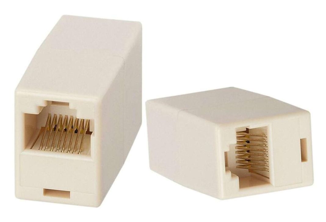 Conector Copla Adaptador Rj45 Hembra H-h Extension Cable Red-0
