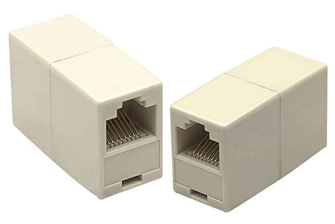 Conector Copla Adaptador Rj45 Hembra H-h Extension Cable Red-1