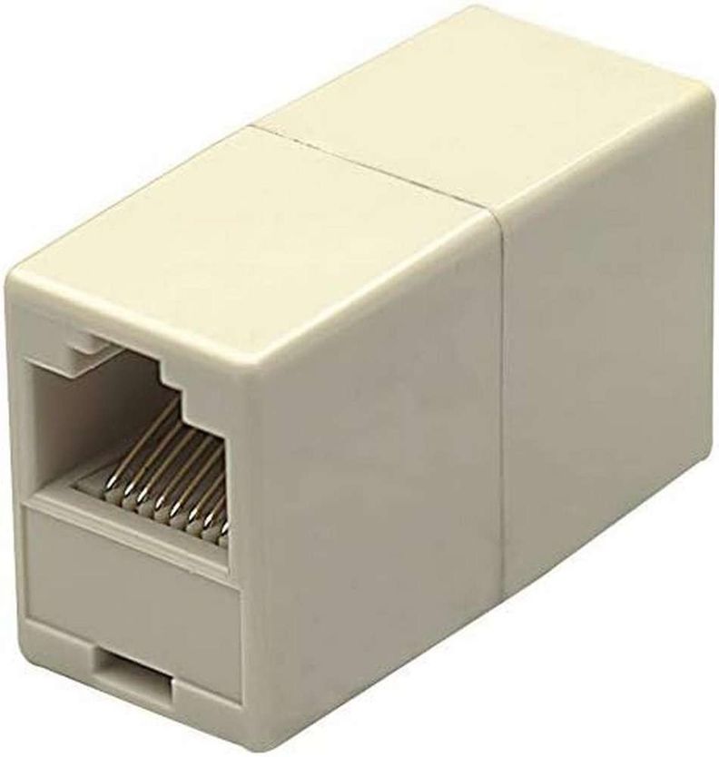 Conector Copla Adaptador Rj45 Hembra H-h Extension Cable Red-2