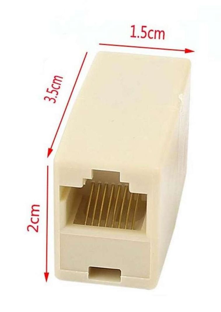 Conector Copla Adaptador Rj45 Hembra H-h Extension Cable Red-3