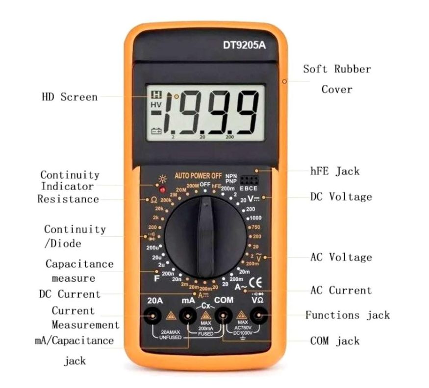 Tester Multitester Multímetro Tester Digital Lcd Corriente-2