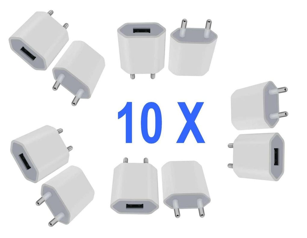 10x Pack Cargador Adaptador Enchufe Usb Carga Celular Gps-1