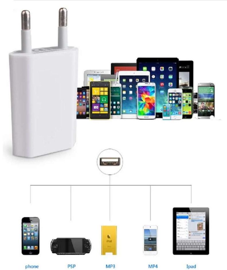 10x Pack Cargador Adaptador Enchufe Usb Carga Celular Gps-5