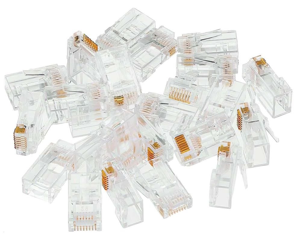 25x Conector Rj45 Cat5 Cable Utp Conector Red Internet Lan-6