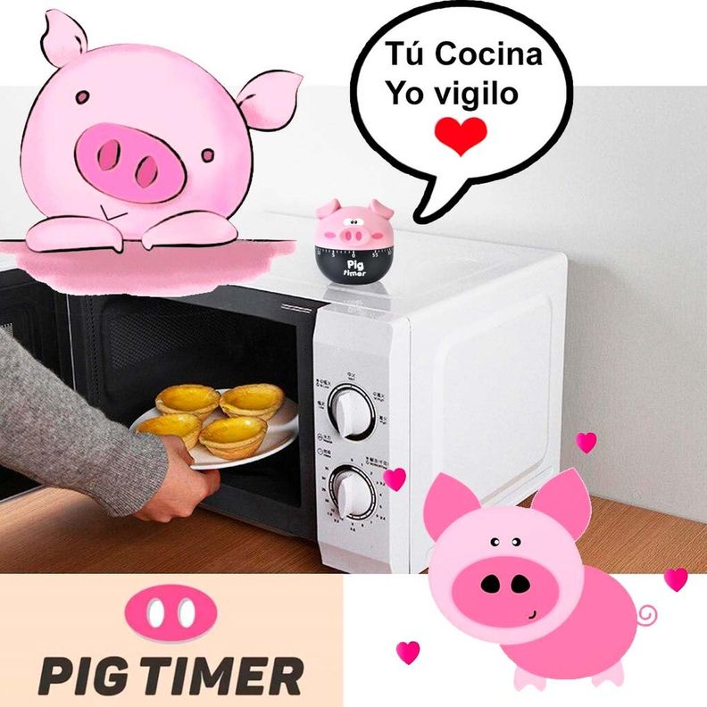 Timer Chancho Cocina Reloj Temporizador A Cuerda-2