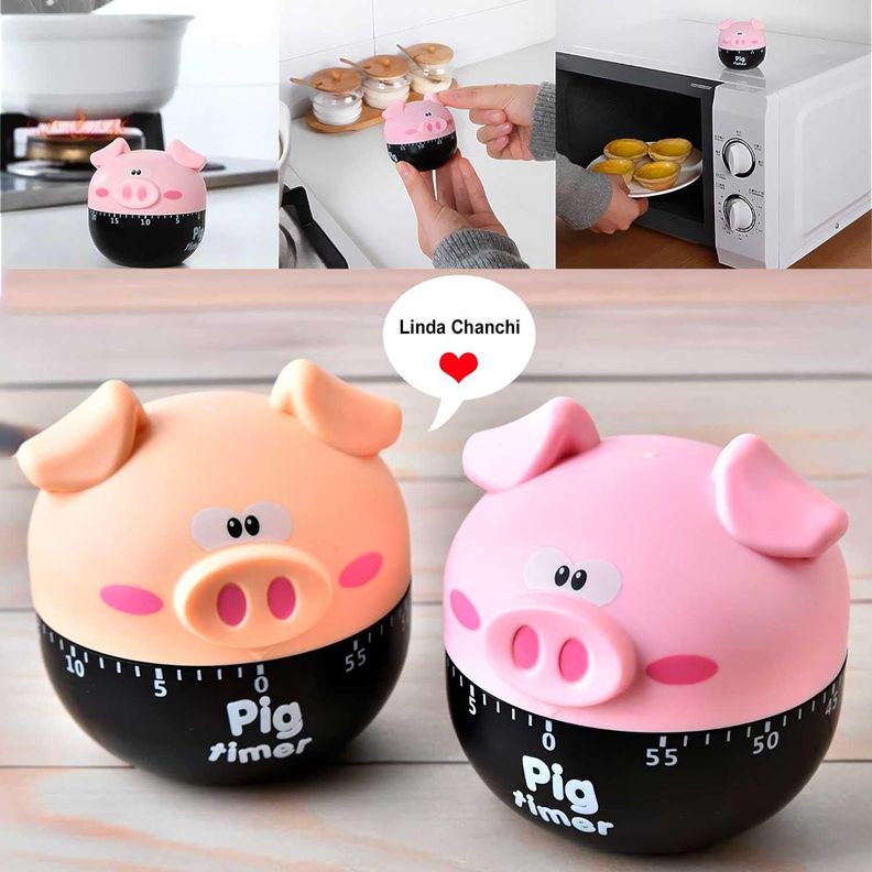Timer Chancho Cocina Reloj Temporizador A Cuerda-3