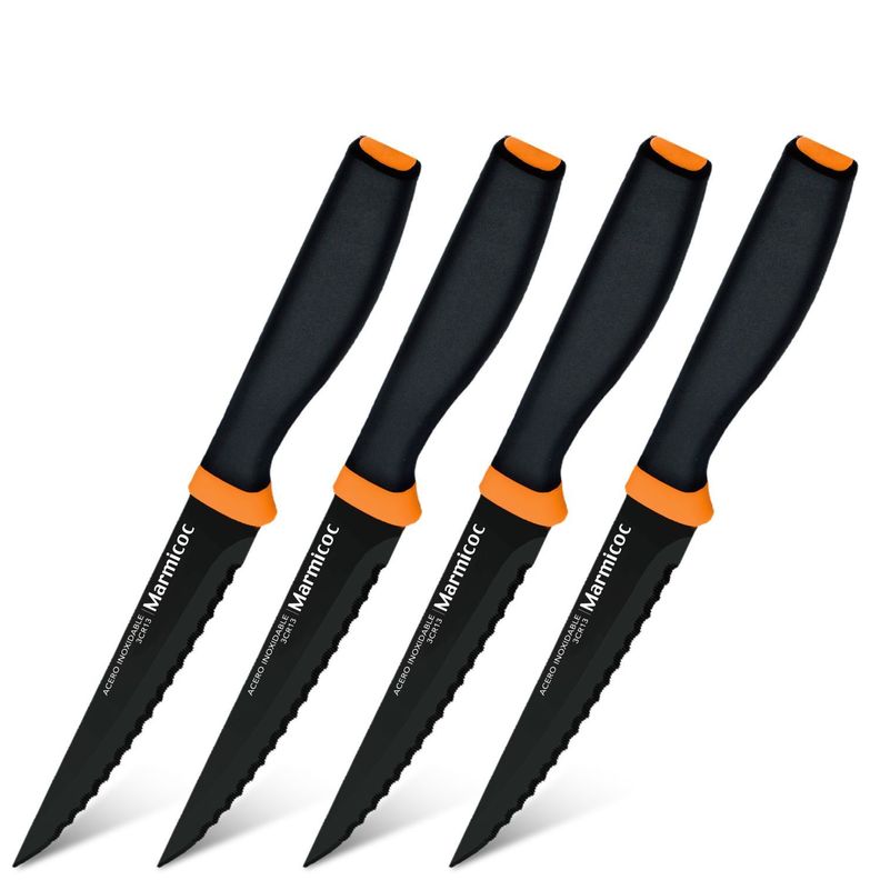 Set 4 Cuchillos Carne Marmicoc Black 11 cm