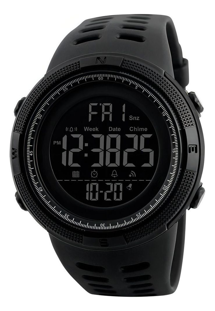 Reloj Pulsera Skmei 1251 Cuerpo Correa Negro Fondo Negro-0