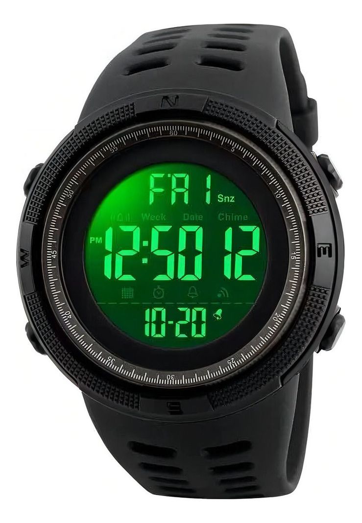 Reloj Pulsera Skmei 1251 Cuerpo Correa Negro Fondo Negro-2