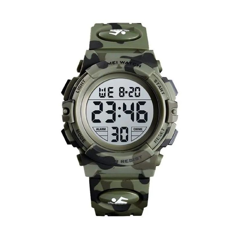 Reloj Skmei 1548cmgn Digital Hombre Verde Militar-1