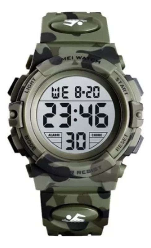 Reloj Skmei 1548cmgn Digital Hombre Verde Militar-2