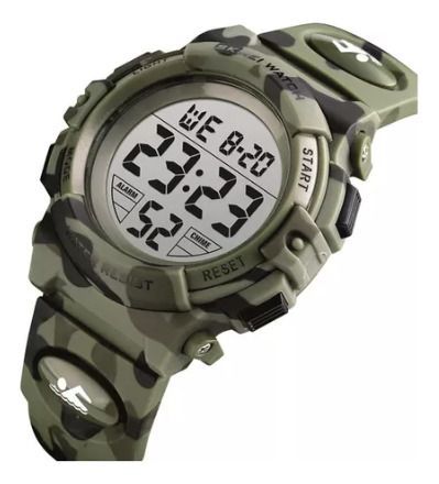 Reloj Skmei 1548cmgn Digital Hombre Verde Militar-4