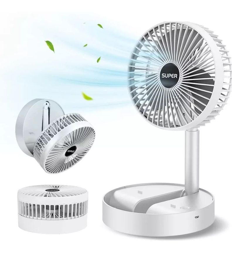 Ventilador De Mesa Escritorio Plegable Extensible Recargable-0