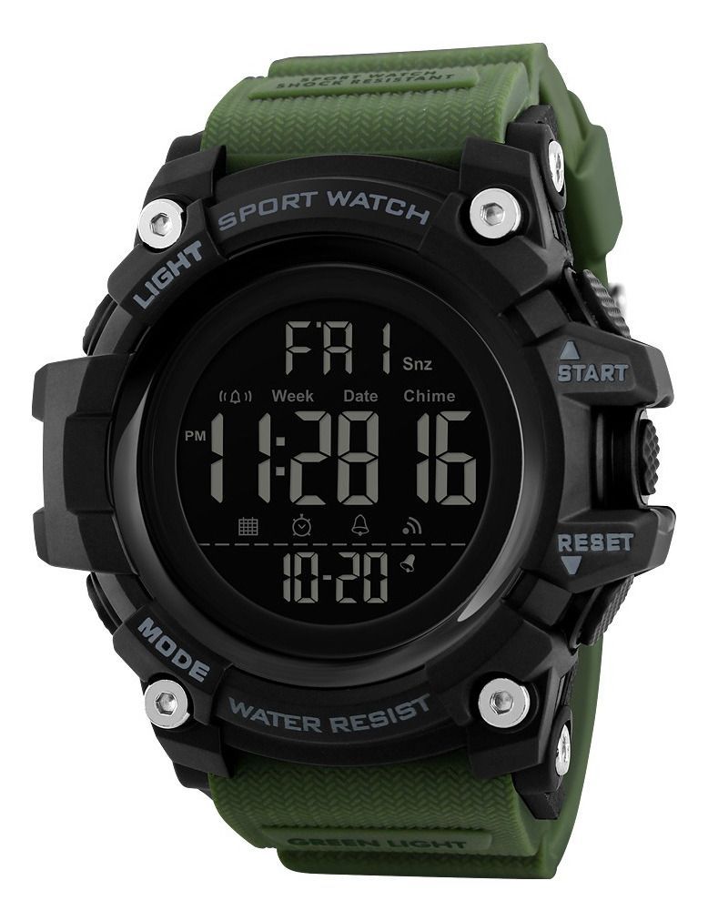 Reloj Digital Skmei 1384 De Pulsera Plástico Color Negro-0