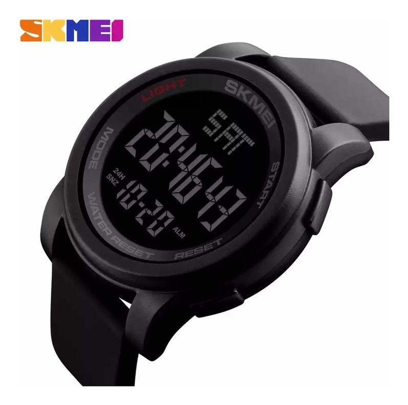 Reloj Skmei 1257 Deportivo Correa Bisel Fondo Negro-2