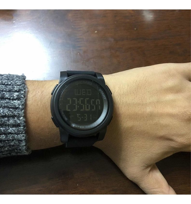 Reloj Skmei 1257 Deportivo Correa Bisel Fondo Negro-3
