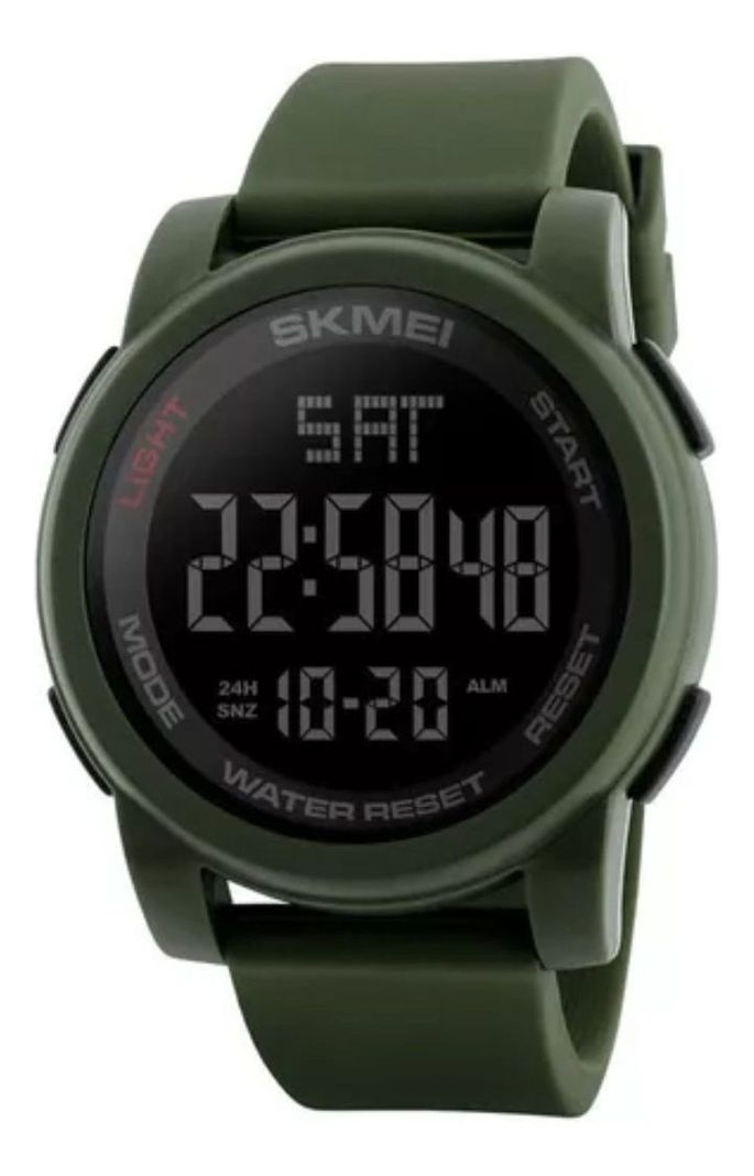 Reloj Pulsera Digital Skmei 1257 Correa Poliuretano Verde-0