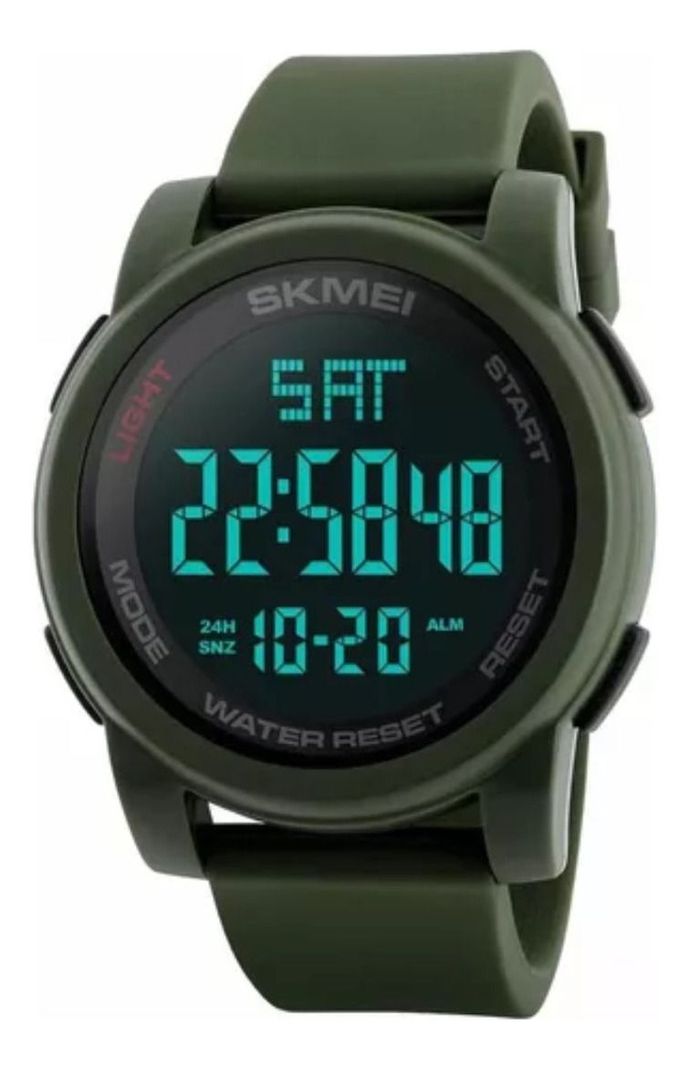 Reloj Pulsera Digital Skmei 1257 Correa Poliuretano Verde-1